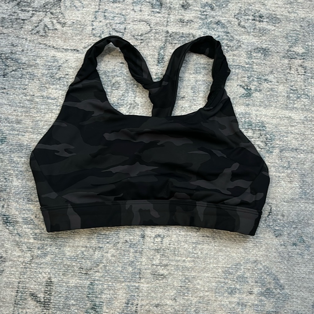 Athleta black camo bra